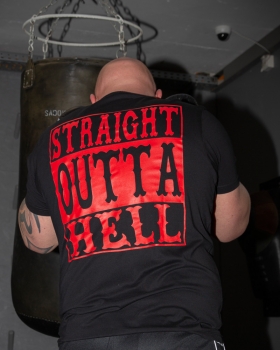 T-Shirt: STRAIGHT OUTTA HELL - Black